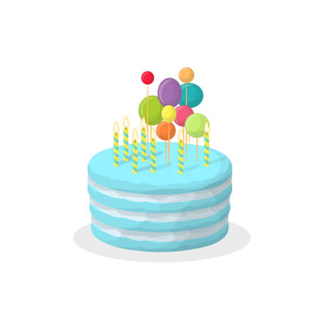 Isolated birthday cake.のイラスト素材