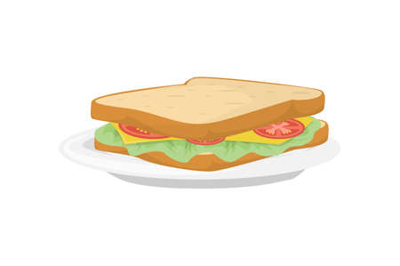 Isolated breakfast sandwich.のイラスト素材
