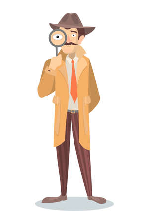 Detective with glass.のイラスト素材