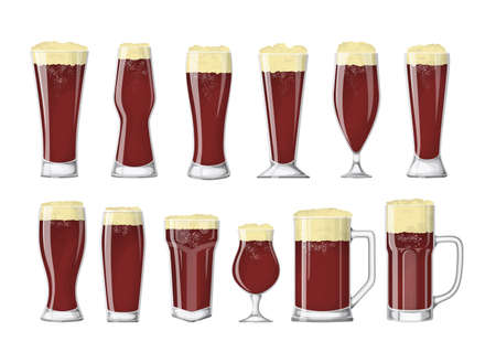 Beer glasses setのイラスト素材