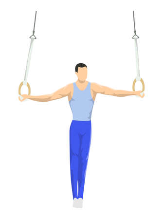 Gymnastics with rings set.のイラスト素材
