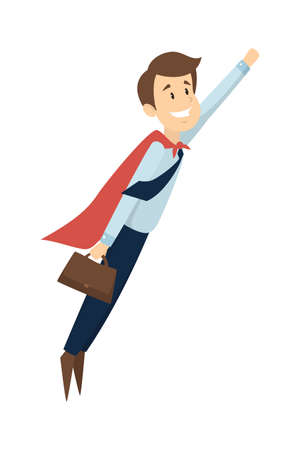 Flying businessmanのイラスト素材