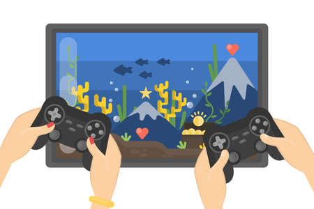 Playing video game