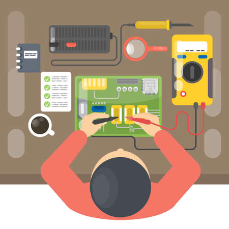 Electronics repair manのイラスト素材