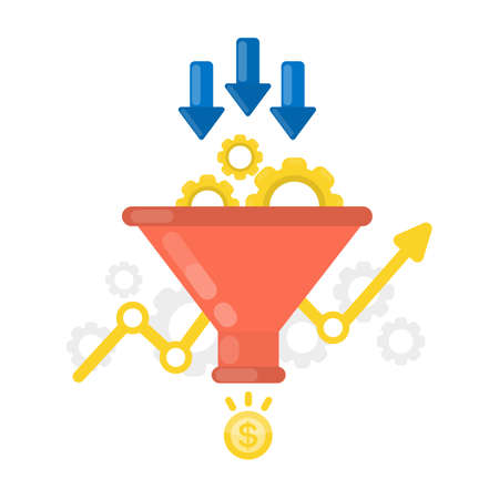 Sales funnel concept.のイラスト素材