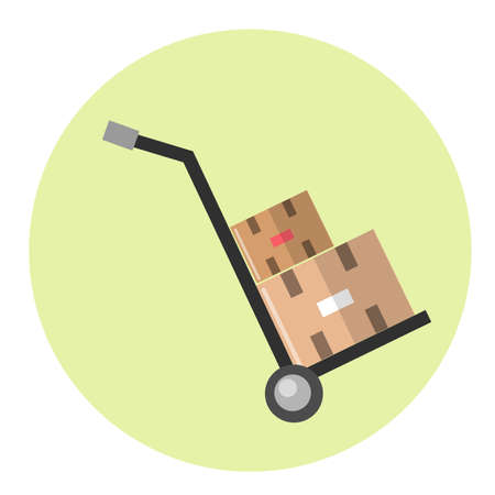 Parcel trolley icon.のイラスト素材