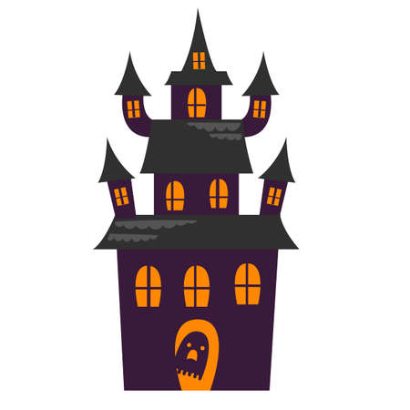 Isolated scary castle.のイラスト素材