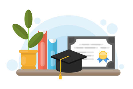 Graduation diploma certificate.のイラスト素材