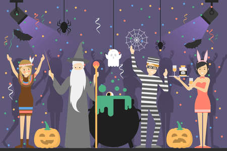 Halloween party at club.のイラスト素材