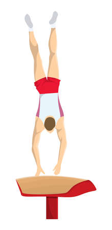 Man at gymnastics.のイラスト素材