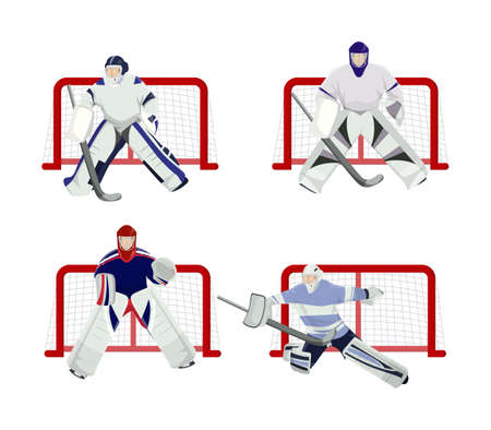 Hockey players set.のイラスト素材