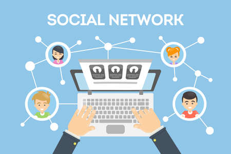 Social networks concept.のイラスト素材