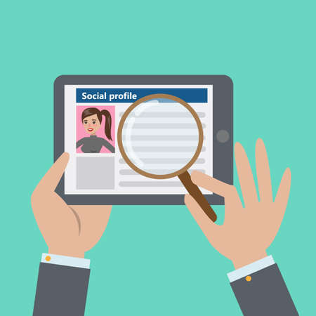 Social profile resume.のイラスト素材