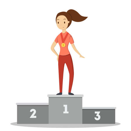 Isolated woman winner.のイラスト素材