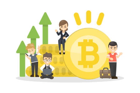 Bitcoin concept illustration.のイラスト素材