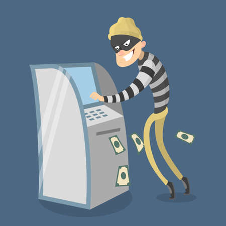 Thief stealing money.のイラスト素材