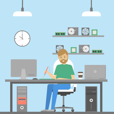 Computer reapir service.のイラスト素材
