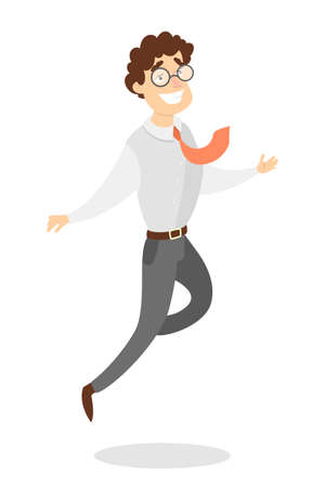 Isolated happy businessman.のイラスト素材