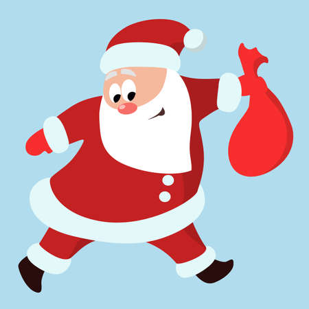 Isolated funny Santa.のイラスト素材