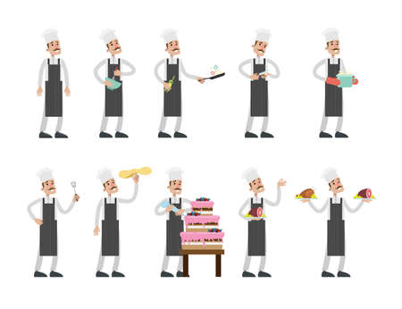 Cooking chef set.のイラスト素材