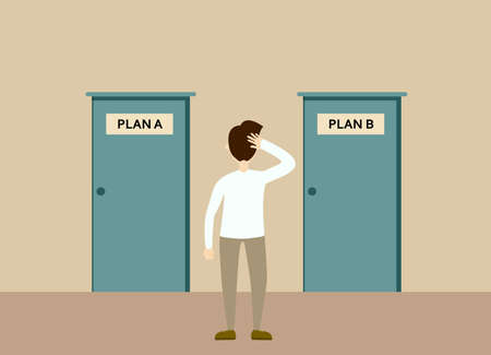 Choosing the plan.のイラスト素材