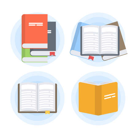 Isolated books set.のイラスト素材