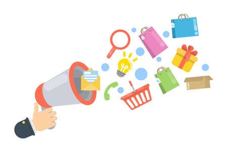 Online advertising concept.のイラスト素材