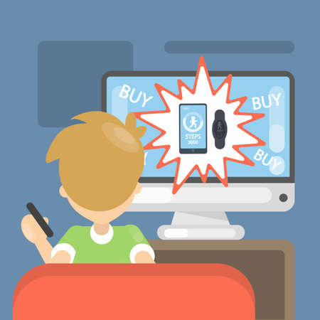 Ad on TV.のイラスト素材