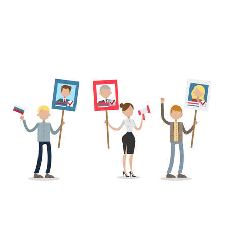 People with handsigns.のイラスト素材