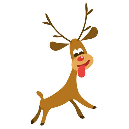 Isolated christmas deer.のイラスト素材