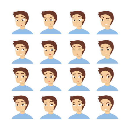Man emotions set.のイラスト素材