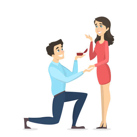 Making a proposal.のイラスト素材