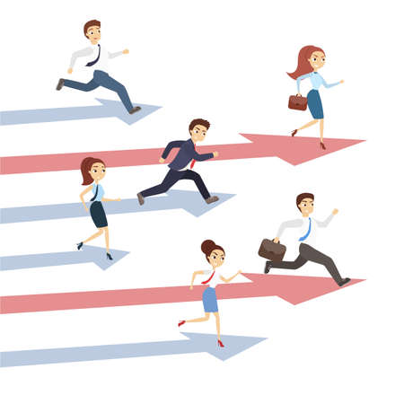 People on race.のイラスト素材