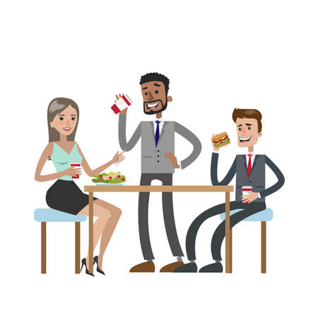 Lunch at office.のイラスト素材