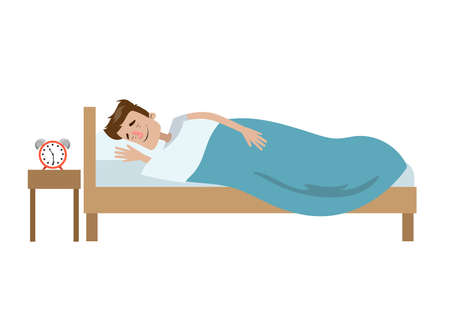 Isolated sleeping man.のイラスト素材