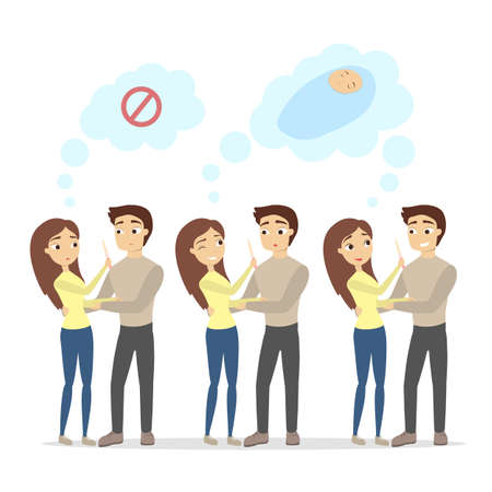 Pregnancy test illustration.のイラスト素材