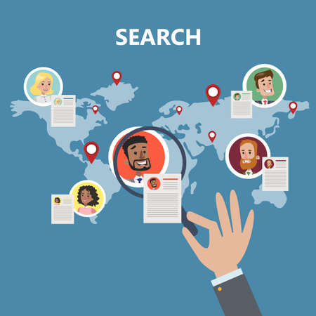 Searching for candidate.のイラスト素材