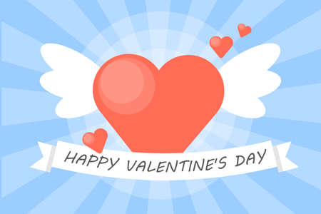 Happy valentines day on plain background.のイラスト素材