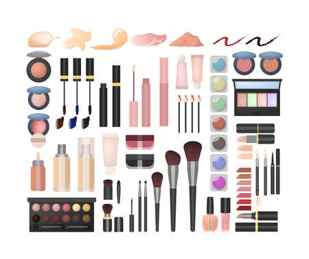 Make up set illustration.のイラスト素材