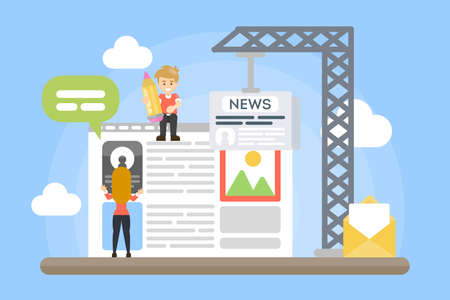 Web site building illustration.のイラスト素材