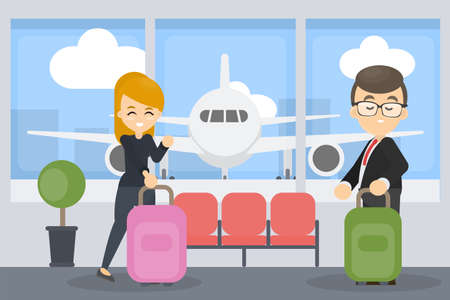 People at airport.のイラスト素材
