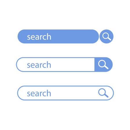 Blue search bar illustration.のイラスト素材