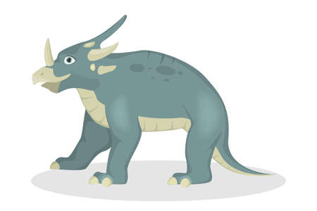 Styracosaurus dinosaur isolated.のイラスト素材