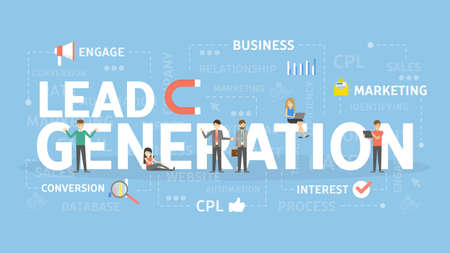 Lead generation concept.のイラスト素材