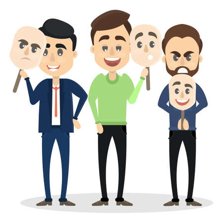 People with face masks.のイラスト素材