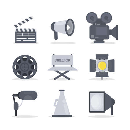 Film equipment image illustrationのイラスト素材