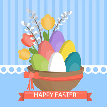 Happy Easter card.のイラスト素材