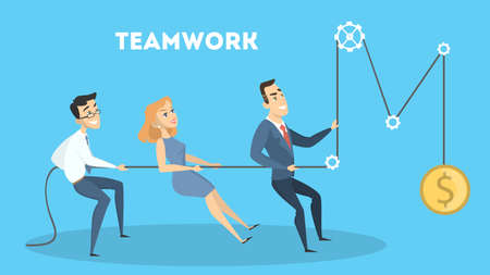 Business teamwork together.のイラスト素材