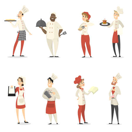 People chefs set.のイラスト素材