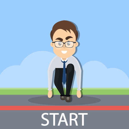 Cartoon man image illustrationのイラスト素材